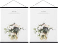 Miaowater 2 Pack Magnetic Poster Frame Hanger,48x36 48x24 48x32 Light Wood Wooden Frames Hangers for Photo Picture Art Canvas Print Artwork Wall Hanging Black 48''