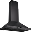 Black 36 inch Pro Wall Mount Range Hood 980CFM, Direct 3 Speed Panel with Gesture & Touch Control, Ducted/Ductless Stainless Steel Kitchen Vent Hood, Delay Shut-Off, Includes Duct & Filter