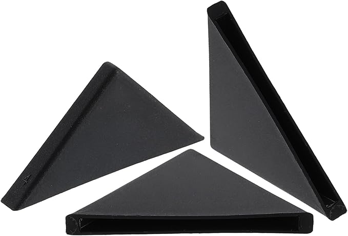 uxcell 20Pcs Plastic Corner Protectors 4x50mm Right Angle Shape Glass Corner Guards Cushion for Corner Protection of Glass, Mirror, Tile, Black