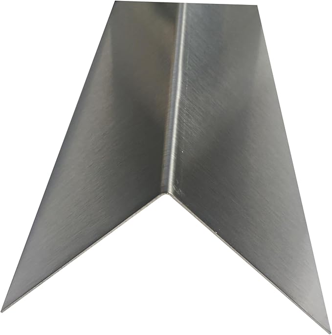 Brushed 304 Stainless Steel Corner Guards, 48" Wall Protectors, 20ga & 16ga, Available in 1/2" to 4", Multi-Pack Options (1, 2, 5, or 10) (5, 3 x 3, 20ga, No Hug Edges)