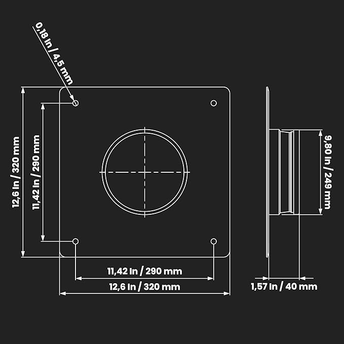 Repa Market 10 Inch Round Duct Flange – Galvanized Steel Vent Connector Plate – Wall or Ceiling Mount Adapter – For Dryer Hose & HVAC – Heavy Duty Air Return, Heating Cooling Exhaust Ventilation Cover