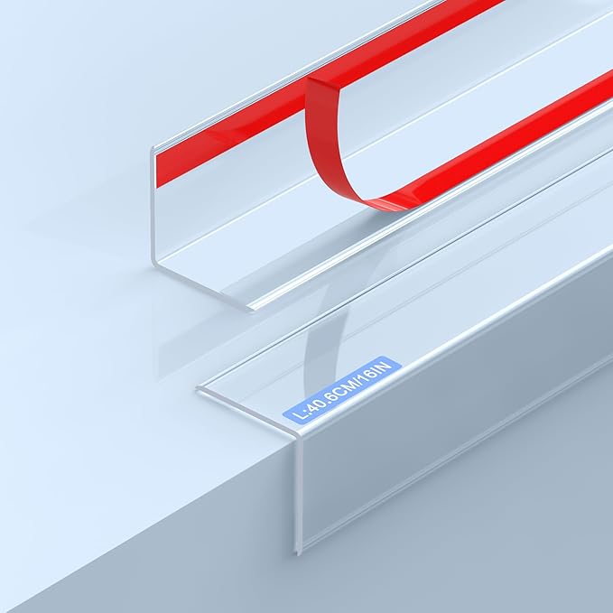 2PCS Clear Self-Adhesive Night Stand Corner Protectors，Corner Guards & Edge Protector for Wall Door Frame Cabinet Baseboard & Door, Table, Stair (16" X 1.18")