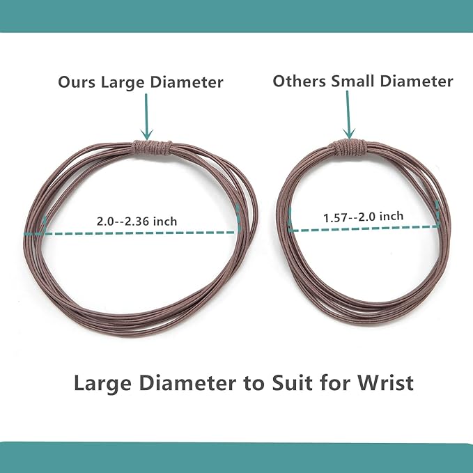 No Dmamage Hair Ties for Girls,Women,Men,Large Pony tails Hair Ties,Handmade Bracelets, Hair Tie for Thick Curly Hair,20Pcs,4-1 Design,Hair Elastics (Slight green yellow)