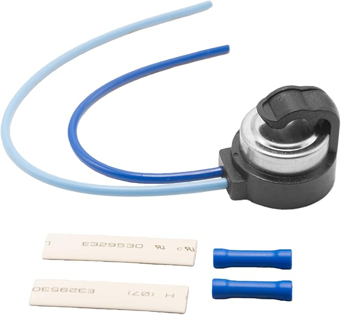 Upgraded 5303918634 Thermostat Kit Compatible with Electrolux Crosley Frigidaire Kelvinator Kenmore White Westinghouse Tappan, Replaces 2690399 PS6448122, Refrigerator Defrost Thermostat Kit