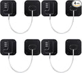 Refrigerator Lock (4 Pack), Heavy Duty Combination Fridge Lock, for Fridge, Cabinets, Window, Drawers and Child Safety Cabinet Lock, Strong Non-Marking Adhesive No Drilling (Black)