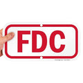 SmartSign - K-7262-AL-06x12 "FDC" Sign | 6" x 12" Aluminum