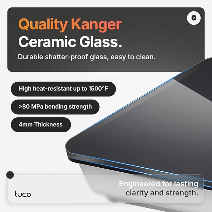 TUCO Portable Induction Cooktop Burner Hot Plate Electric Stove with Shatter-Proof Ceramic Glass, LCD Sensor Touch, ETL Certified, 20 Cooking Modes, 1800 Watts