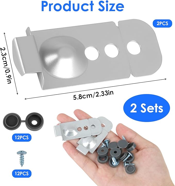 2 Pcs DD98-01051C Dishwasher Mounting Bracket Kit Compatible with Samsung DW80R9950US/AA Models, for Granite Countertops, Essential Installation Hardware and Dishwasher Parts