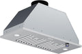 JOCO 27.75 Inch Built-in/Insert Range Hood, 900 CFM Stainless Steel Kitchen Vent Hood, Convertible for Ducted or Ductless Installation, 4-Speed Knob Control