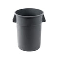 PRO&Family Commercial Round Trash Can, Ingredient Bin, Heavy-Duty Plastic, Anti-Static, Kitchen, Office, Outdoor Use (Gray, 44 Gallon)