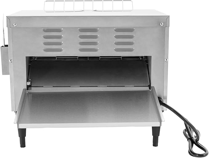 450 Slices/H Commercial Conveyor Toaster, 1-7 Gears Electric Stainless Steel Restaurant Toaster Oven with Bread Clip & Storage Box for Restaurants, Hotels 18.3 * 16.41 * 15.27in