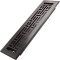 2x12 Inches Heavy Duty Walkable Floor Register Easy Adjust Air Supply Lever Floor Vents - Seattle Design - Vent Cover for Home Floor - Oil Rubbed Bronze