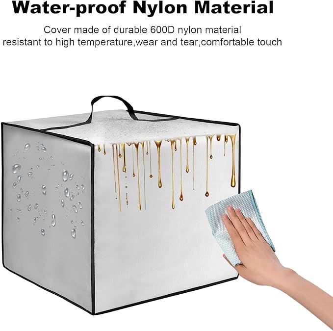 French Door Toaster Dust Cover for Ninja Air Fryer Convection Pizza Oven FO101,Heavy Duty Heat resistant Waterproof Covers Case for Midea Toaster Oven Smokeless Grill Combo (Silver)