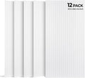 SODOCT 12 Pack Large Acoustic Panels, 47.2" X 23.6" X 0.4" Sound Proof Panels for Walls, High Density Sound Absorbing Panels for Home Studio & Office, White