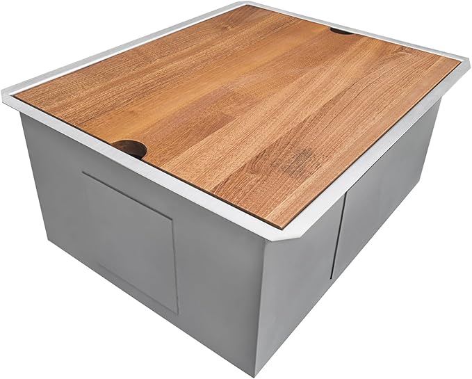 Ruvati 23" Workstation Ledge Bar Prep Kitchen Sink Undermount 16 Gauge Stainless Steel Single Bowl - RVH8308