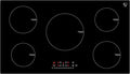 K&H 5 Burner Induction Cooktop - 36 Inch Built-In Electric Cermic Stove Top - 17 Heating Levels, 240V, 9200W High-Power Built-in Electric Stove Top - Child Lock, Timer & Touch Control - IN36-9205