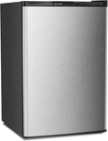 Antarctic Star Upright Freezer 3.0 Cu.ft, Compact Mini Freezer with Reversible Single Door, Temperature Control, Removable Shelves, Small freezer Stainless Steel for Dorms Home Office, Silver