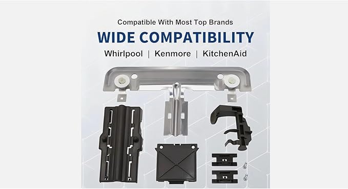 Dishwasher Replacement Top Rack Fit For Whirlpool WDT790SLYM1 WDT790SLYM3 WDT910SAYE0 WDT910SAYE1 WDT910SAYE2 WDT910SAYE3 WDT910SAYM0 WDT910SAYM1 WDT910SAYM2 Dishwasher