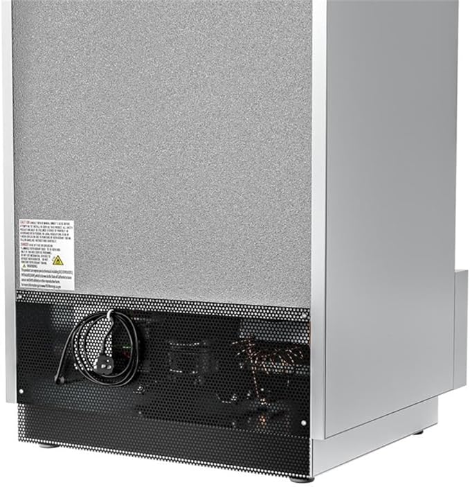 Pemberly Row 25 in. Commercial Stainless Steel 1-Door Reach-in Freezer in Silver