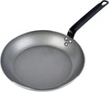 Restaurantware Fry Pan 1 Pack of 11 Inches Carbon Steel Non-Stick Searing Pan With Ergonomic Handle Silver For Sauteing and Omelets