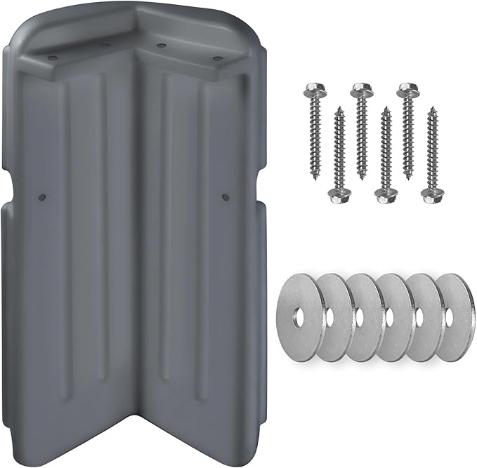 Dock Bumpers Dock Corner Bumper Fender Marine Boat Dock Bumpers for Edge Corner,Inflatable Dock Protection,Soft UV-Resistant Marine-Grade Vinyl,Stainless Steel Mounting Hardware Included,8"x16"