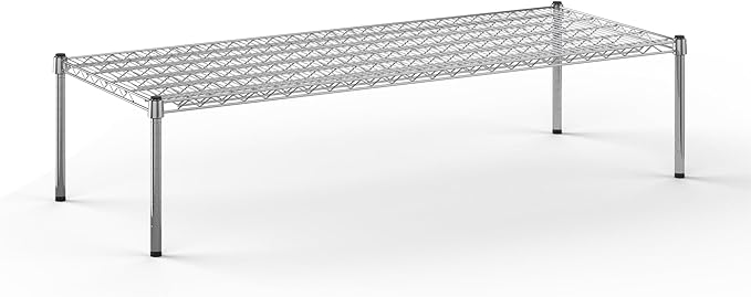 24''W x 60''L x 14''H Chrome Plated Wire Dunnage Rack | Off The Floor Storage