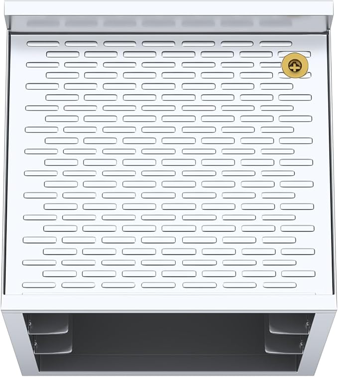 AmGood 22-1/2 in. x 24 in. x 30 in Stainless Steel Glass Rack Storage Cabinet with Rack Slides