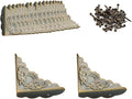 40 Pcs Metal Furniture Corner Protector,Antique Decorative Corner for Jewelry Box,for Storage Box Jewelry Case Cabinet Wooden Chest Etc. (Antique Bronze)