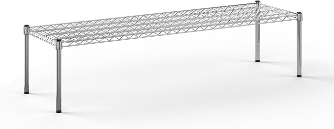 18''W x 60''L x 14''H Chrome Plated Wire Dunnage Rack | Off The Floor Storage