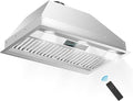 Range Hood 30 Inch Insert, 950 CFM Kitchen Hood with 4-Speed Exhaust Fan,Smart Remote/Gesture/Touch Control, Stainless Steel Vent Hood with 3W Dimmable LED Lights,Ducted/Ductless