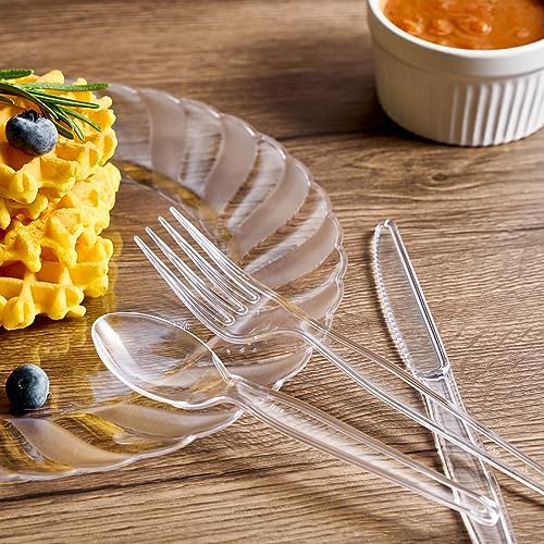 300 Clear Disposable Plastic Forks, Silverware Utensils Bulk for Daily Use - Image 6