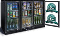 Back Bar Cooler - 480 Can Capacity Beverage Refrigerators, 3 Hinged Glass Doors, LED Lighting, Adjustable Shelves, Safety Door Lock, Perfect for Bars, Restaurants & Home