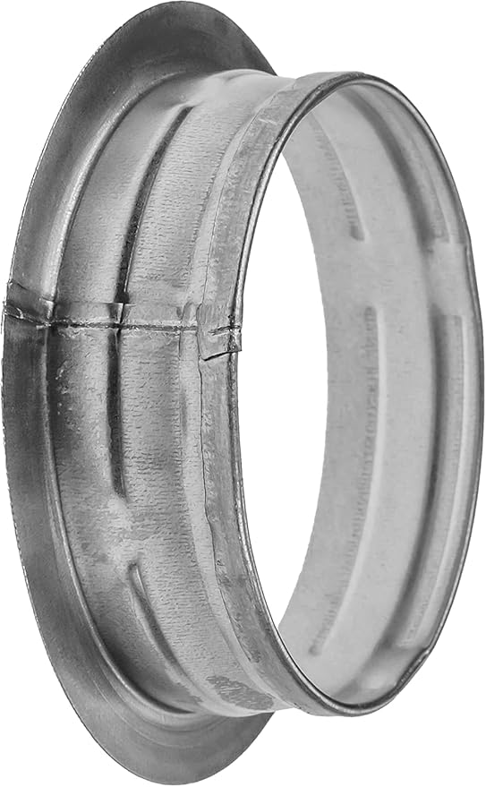 Repa Market 6'' Inch Metal Duct Connector Flange - Air Tight Vent Duct Collar - for Connecting Exhaust, Intake Flex and Straight Ducting - Heating, Cooling Universal HVAC Adapter - Home, Commercial