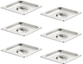 CURTA 6-Pack 1/6 Size Steam Table Pan Lid with Handle, NSF, Hotel & Catering Food Cover