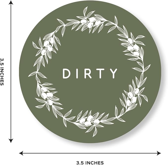 ThreeKin Clean/Dirty Magnet for Dishwasher, Double-Sided Kitchen Gadget Gift, Easy-to-Read Strong Magnetic Indicator Sign for Home Decor and Organization