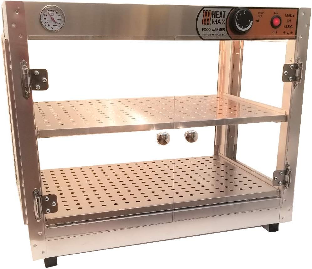 HeatMax 24x15x20 Commercial Food Warmer, Pizza, Pastry, Patty, Empanada, Catering, Concession, Fund Raising, Heated Display Case
