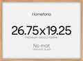 Homeforia 19.25x26.75 Puzzle Frame Wooden, High End Natural Oak 19.25 x 26.75 Picture Frames Light Wood without Mat, 26.75x19.25 Frame for Wall, 19.25by26.75 Frames, Tempered Glass, Wall Kit, Set of 1