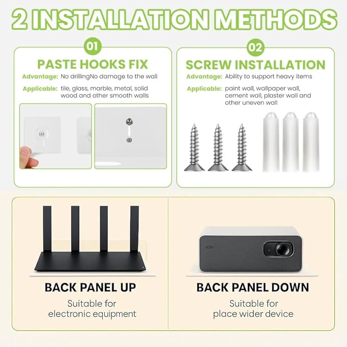Steel Floating Shelves for Wall,Small Wall Shelf，Suitable for Bedroom, Living Room, Bathroom, Kitchen, Office (Warm White, 4.72x6.1 in)
