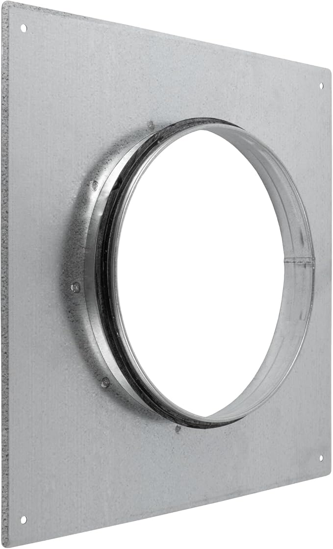 Repa Market 8 Inch Round Duct Flange/Galvanized Steel with Rubber Gasket/Wall or Ceiling Mount Adapter/for Dryer Hose & HVAC/Heavy Duty Air Return, Heating Cooling Exhaust Ventilation Cover