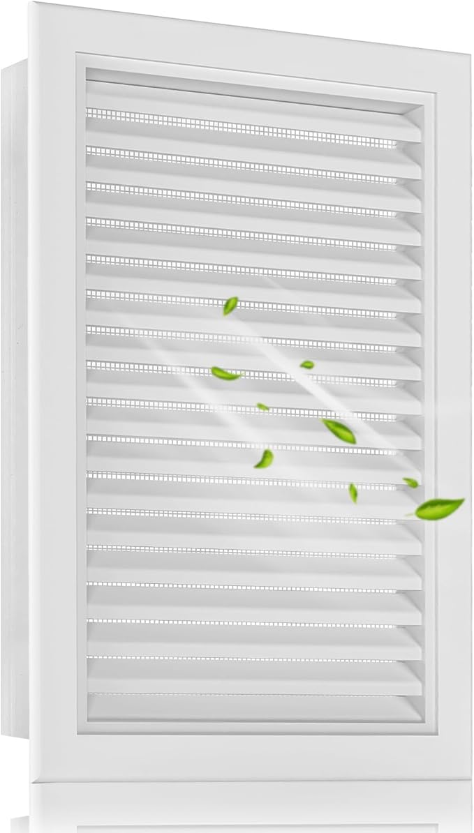 12" x 18" Aluminum Alloy Gable Vent, Never Rust Gable Vents for Shed, Reducing Indoor Temperature - Ideal for Wall, Attic, Shed, Door, and Shipping Container, Vent Opening: 10" x 16"