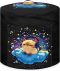 Xoenoiee Cat Starry Cloud Music Notes Pattern Pressure Cooker Cover for 3qt Kitchen Appliance Dust Cover with Pockets for Rice Cooker Air Fryer Slow Cooker