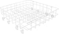 Lower Dishrack Replacement for Crosley CDB500NS5B CDB500NW0A CDB500NW1A CDB500NW2A CDB500NW3A CDB500NW4A CDB500NW5B CDB600KB0 CDB600KB0A CDB600KB1B Dishwasher