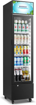 BODEGACOOLER Beverage Refrigerator and Cooler, 7.71 Cu. Ft Commercial Refrigerators for Drink, Beer, Tall Commercial Cooler for Beer, Soda, Single Door Display fridge