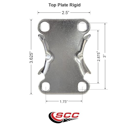 Service Caster Brand Replacement Caster for Uline Caster H-5536R - Rigid Top Plate Caster with 5 Inch Polyolefin Wheel - Light Duty Replacement Caster - Fits Carts, Dollies and Poly Box Trucks H-592