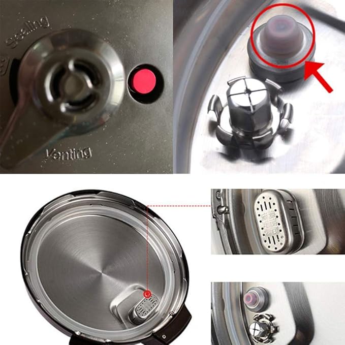 5Qt & 6Qt Pressure Cooker Accessories 3-Pack - Silicone Sealing Ring with Steam Release Valve Compatible with Instanpot Duo, Lux, Duo Plus, Ultra, and Viva Models.