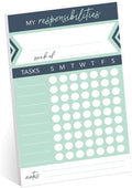 Modern Weekly Chore Chart / 6" x 10" Sticky Note Fill-in Task List/Homeschool Task Assignment List