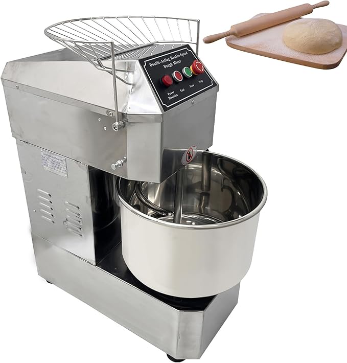 Commercial Dough Mixer 50QT, 2200W 110V Dual Speed Dual Action, Stainless Steel Spiral Stand Mixer for Pizza Dough, Bakeries, Restaurants & Schools