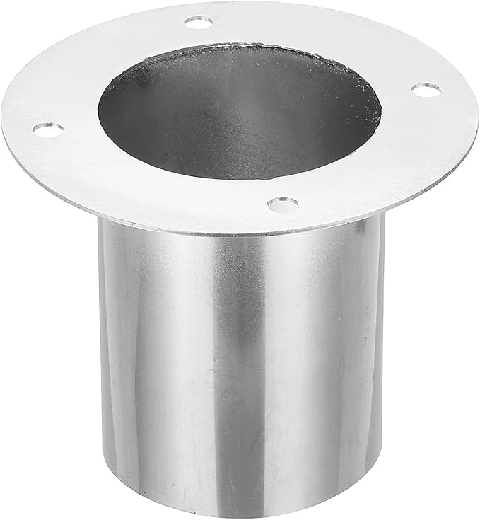PATIKIL 3" Duct Connector Flange, Straight Pipe Exhaust Flange Stainless Steel Pipe Hose Duct Collar for Heating Cooling Ventilation HVAC System