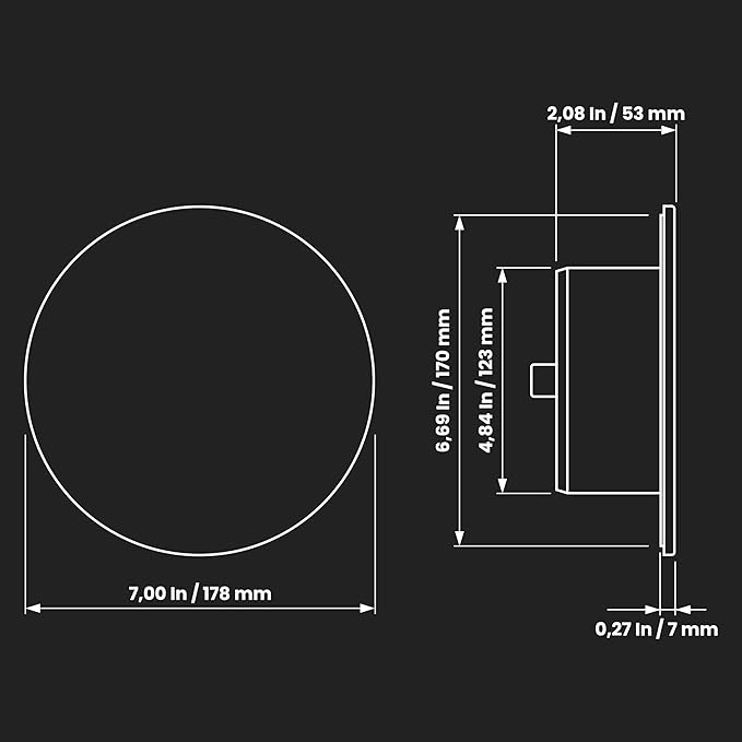 Repa Market 5" Inch Round Plastic Air Vent Diffuser – HVAC Duct Air Intake and Exhaust Circular Vent Cover - Adjustable Vent for Home - Wall Airflow Diffuser - Round Ceiling Diffuser - AC Vent
