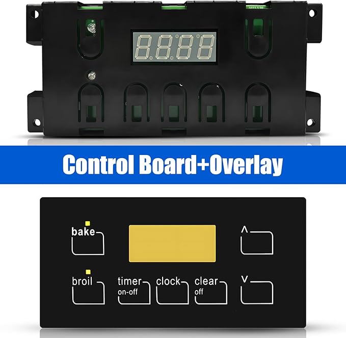 316455410 Range Oven Control Board for Electrolux Kenmore, Gas Range 7 Button Control Board Clock 5304518661